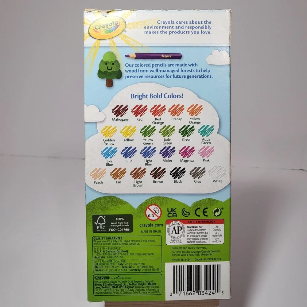 Crayola Erasable Colored Pencils 24 Count Washable School Supplies NIB